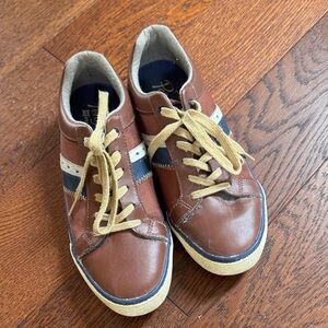 Original Penguin men’s Brown Leather Casual Sneakers